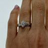 925 Sterling Silver White Sapphires Ring Size 7