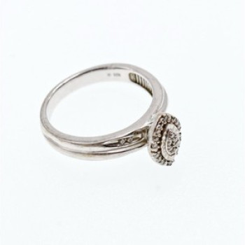 925 Sterling Silver White Sapphires Ring Size 7