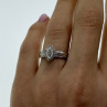 925 Sterling Silver White Sapphires Ring Size 7