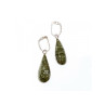 925 Sterling Silver Green Jasper Earrings