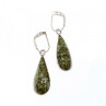 925 Sterling Silver Green Jasper Earrings