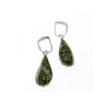 925 Sterling Silver Green Jasper Earrings