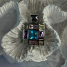 Fas 925 Sterling Silver Multi Color Tourmaline Pendant Length 0.90 Inch