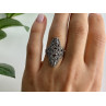 925 Sterling Silver Marcasites Ring Size 6.5