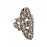 925 Sterling Silver Marcasites Ring Size 6.5