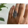 925 Sterling Silver Marcasites Ring Size 6.5