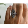 925 Sterling Silver Marcasites Ring Size 6.5