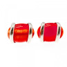 925 Sterling Silver Red Alpanite Stud Earrings