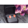 925 Sterling Silver Red Alpanite Stud Earrings