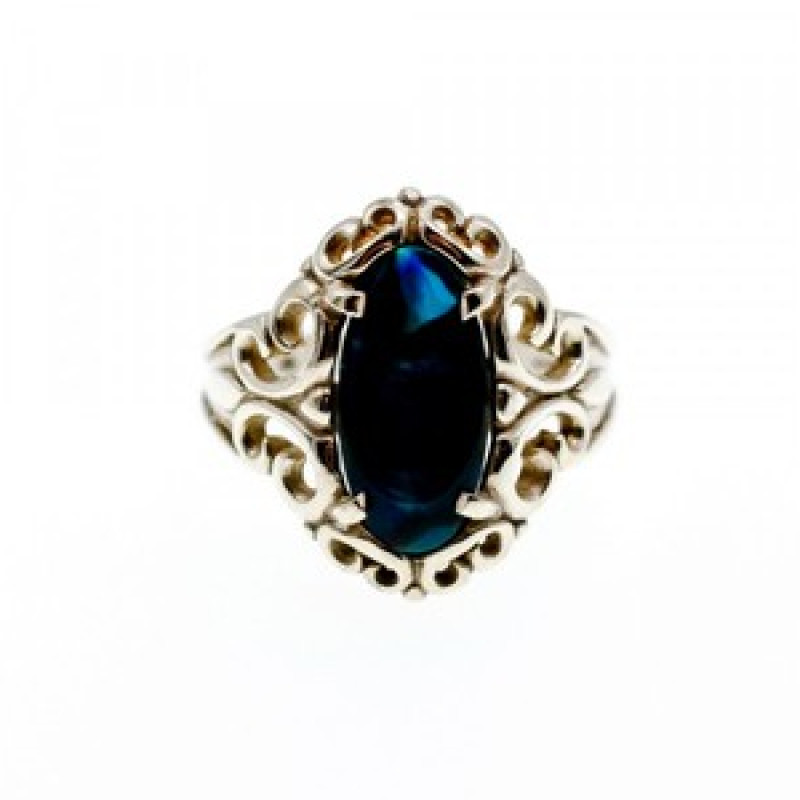 925 Sterling Silver Galiotis Openwork Ring Size 7