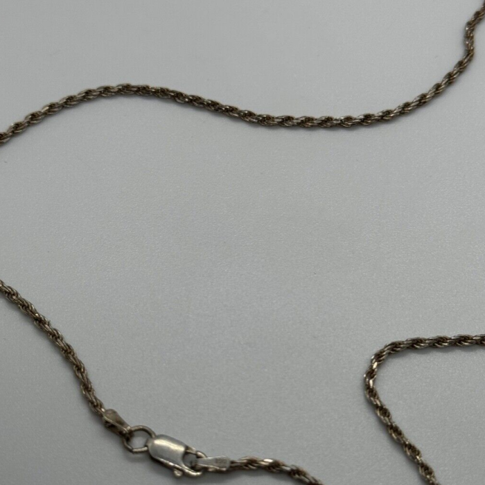 925 Sterling Silver Topaz Necklace Italy