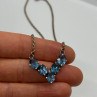 925 Sterling Silver Topaz Necklace Italy
