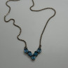 925 Sterling Silver Topaz Necklace Italy