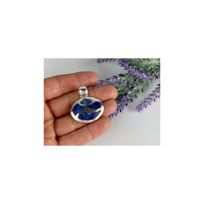 925 STERLING SILVER SODALITE PENDANT
