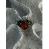 Vintage 925 Sterling Silver Amber Ring Size 8