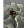 Vintage 925 Sterling Silver Amber Ring Size 8