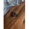Vintage 925 Sterling Silver Amber Ring Size 8