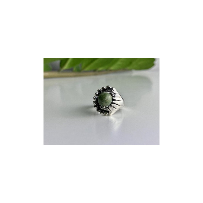 925 Sterling Silver Jasper Ring Size 6.5