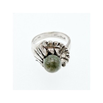925 Sterling Silver Jasper Ring Size 6.5