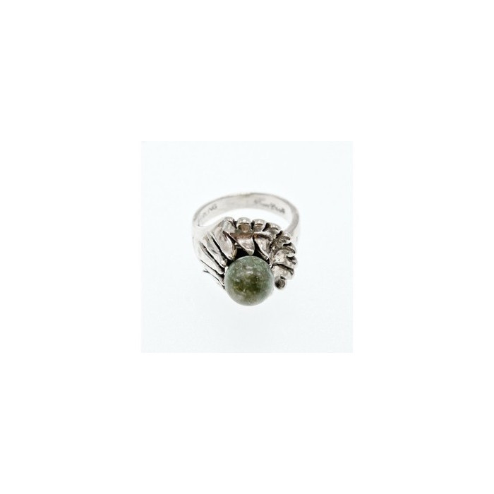 925 Sterling Silver Jasper Ring Size 6.5