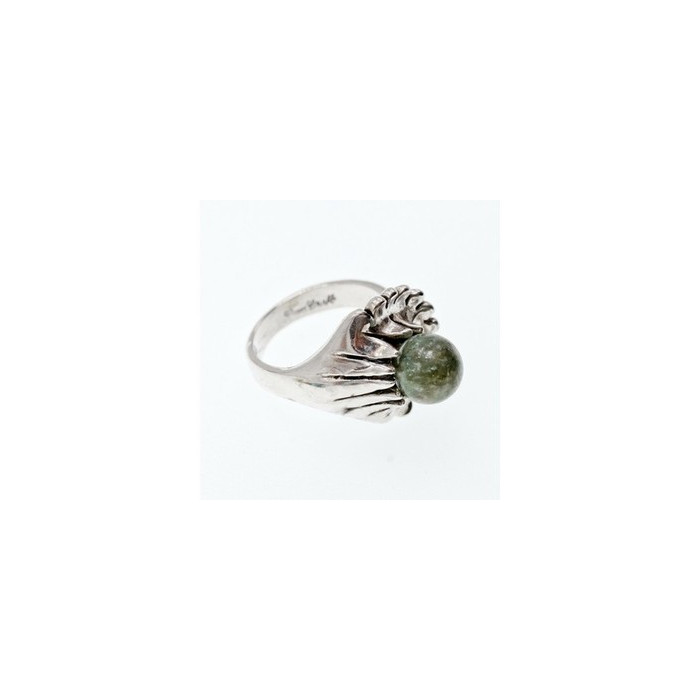 925 Sterling Silver Jasper Ring Size 6.5