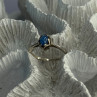 925 Sterling Silver Ring Sapphire Star Size 7.5