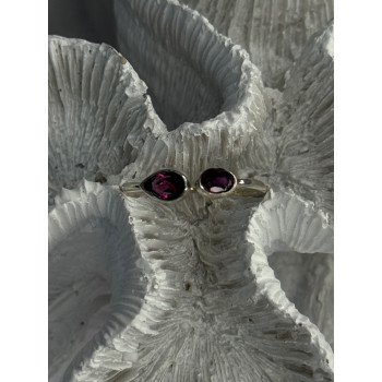 925 Sterling Silver Purple Tourmaline Ring Sizable