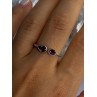 925 Sterling Silver Purple Tourmaline Ring Sizable