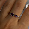 925 Sterling Silver Purple Tourmaline Ring Sizable