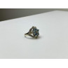 925 Sterling Silver Blue Topaz & Marcasites Ring Size 8