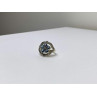 925 Sterling Silver Blue Topaz & Marcasites Ring Size 8