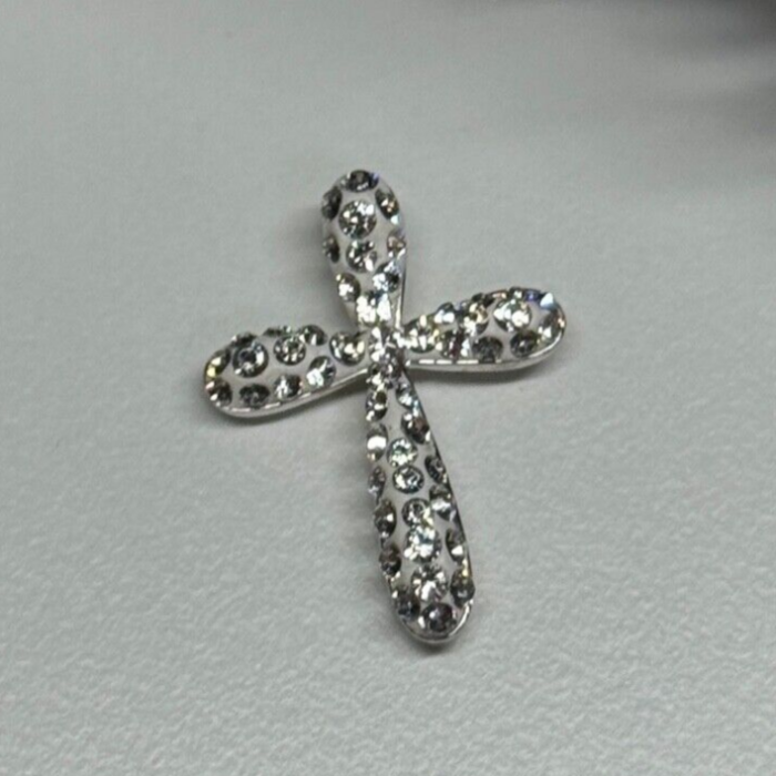 925 Sterling Silver CZ Cross