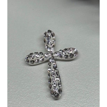 925 Sterling Silver CZ Cross