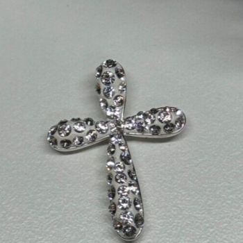 925 Sterling Silver CZ Cross