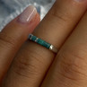925 Sterling Silver Malachite Ring Size 5