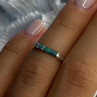 925 Sterling Silver Malachite Ring Size 5
