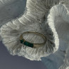 925 Sterling Silver Malachite Ring Size 5