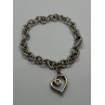 925 STERLING SILVER  DIAMOND HEART KSJ  BRACELET