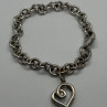 925 Sterling Silver Diamond Heart KSJ Bracelet