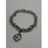 925 STERLING SILVER  DIAMOND HEART KSJ  BRACELET