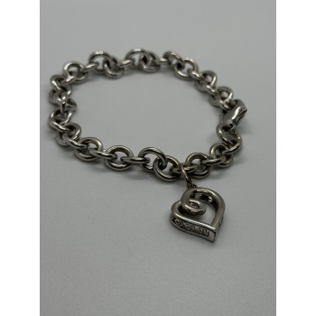 925 STERLING SILVER  DIAMOND HEART KSJ  BRACELET