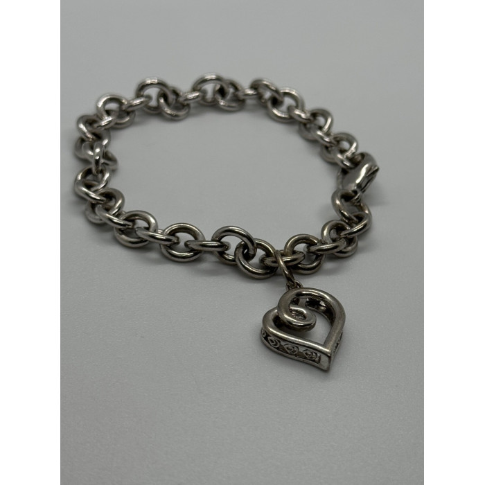 925 STERLING SILVER  DIAMOND HEART KSJ  BRACELET