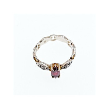 925 Sterling Silver Almandine Ring Size 7