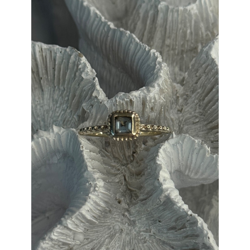 925 Sterling Silver Rj Topaz Ring Size 7