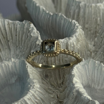 925 Sterling Silver Rj Topaz Ring Size 7
