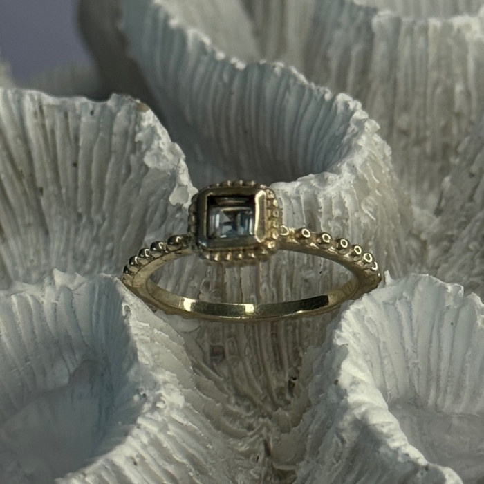 925 Sterling Silver Rj Topaz Ring Size 7