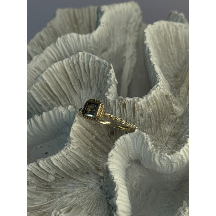 925 Sterling Silver Rj Topaz Ring Size 7