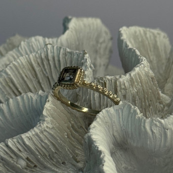 925 Sterling Silver Rj Topaz Ring Size 7