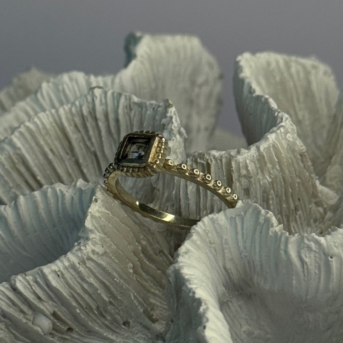 925 Sterling Silver Rj Topaz Ring Size 7
