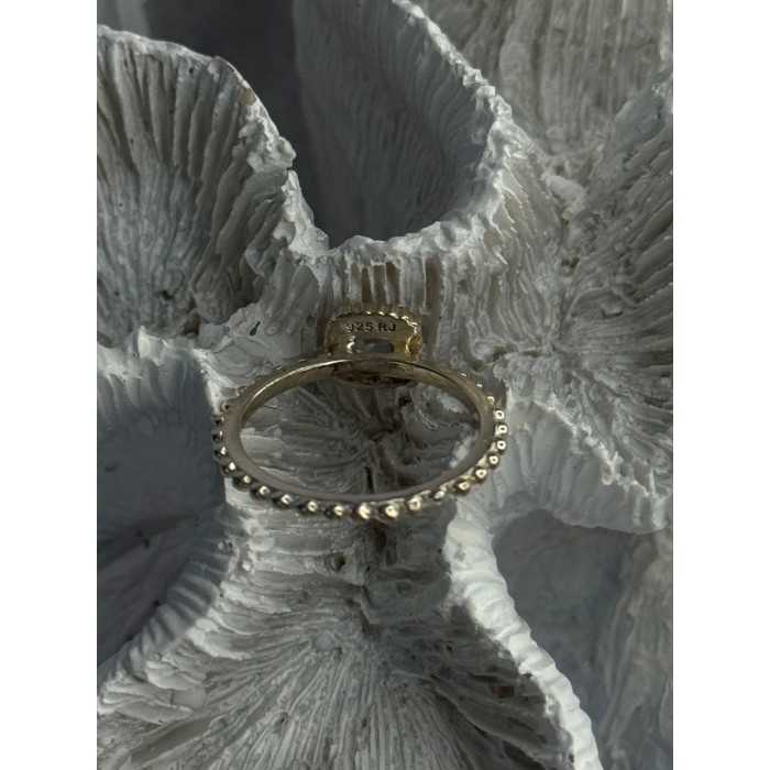 925 Sterling Silver Rj Topaz Ring Size 7